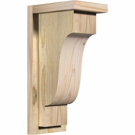 Ekena Millwork Newport Rough Sawn Corbel w/Backplate, Douglas Fir, 6"W x 8"D x 16"H COR06X08X16NEW01RDF